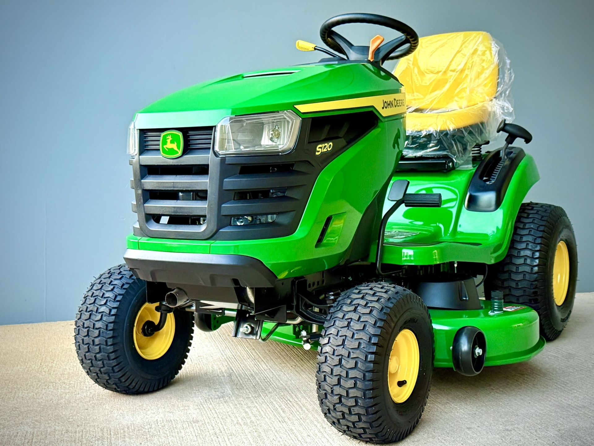 Brand new John Deere S120 42 in. 22 HP V-Twin Gas Hydrostatic Riding Lawn Mower