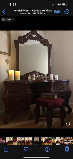 Antique Vanity Real Wood 