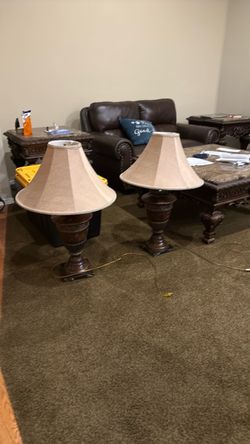 Pair of Table Lamps with Shades