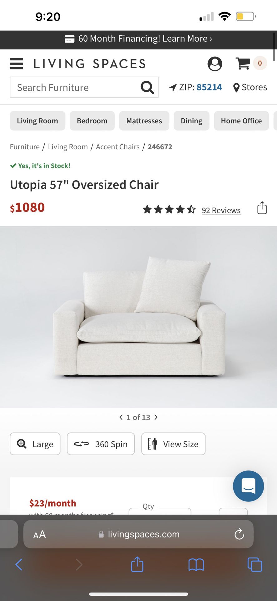Utopia 57 Oversized Chair