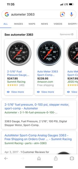 Autometer fuel gauge brand new