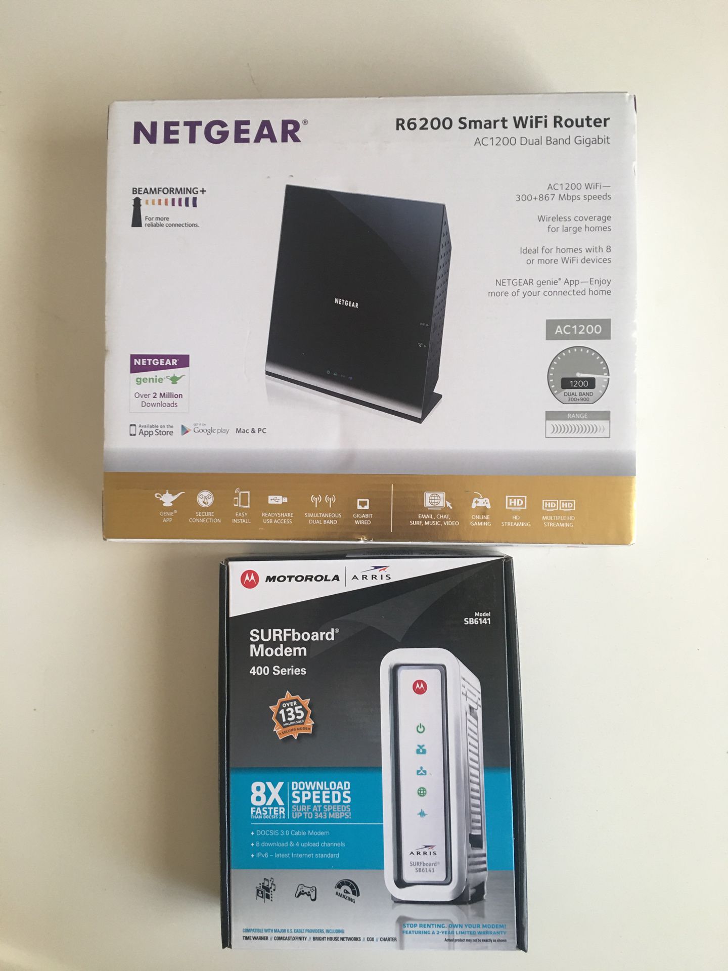 Cable modem and smart wifi router package