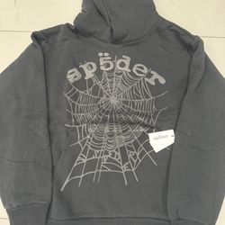 Black Sp5der Hoodie Phantom