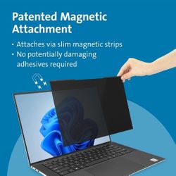 Kensington MagPro™ Magnetic Laptop Privacy Screen 14 inch, Removable 16:10 Laptop Privacy Filter, Anti-Glare, Blue Ray Reduction, Compatible with HP/D
