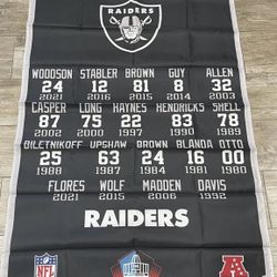 Oakland Raiders Hall Of Fame Banner