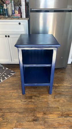 Navy Blue Nightstand End Table w/ shelf