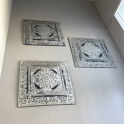 wall decoration 3 metal pieces