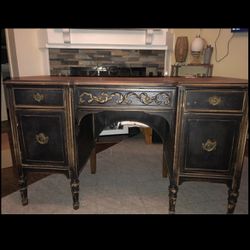 Antique vanity used as a desk. OBO