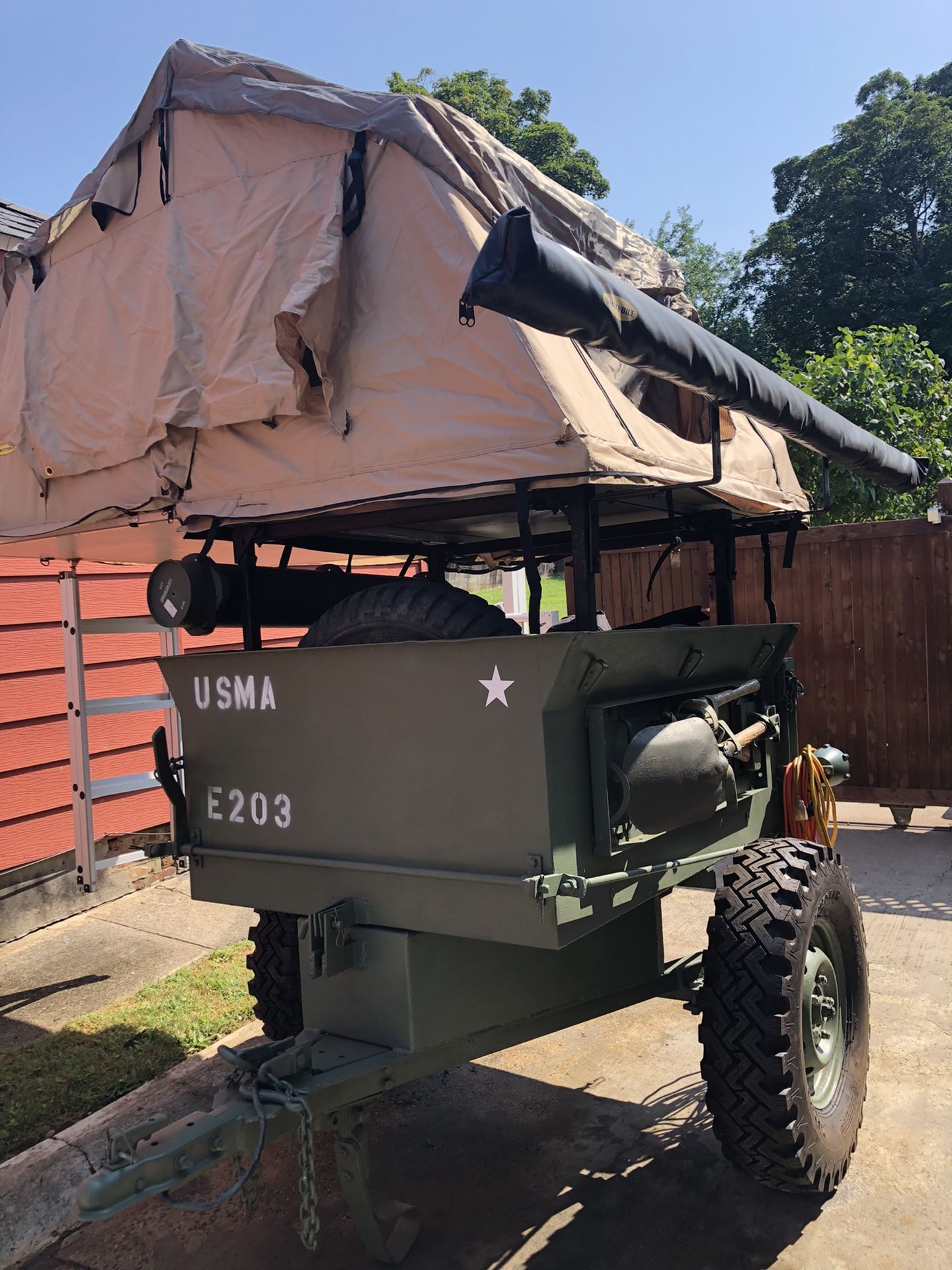 Trailer camping rent army trailer