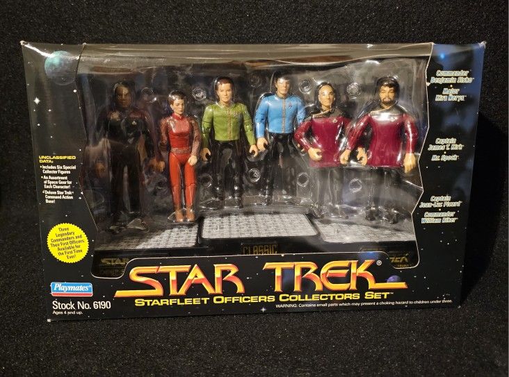 Vintage 1994 Playmates Star Trek Starfleet Officers Collectors Set (New)