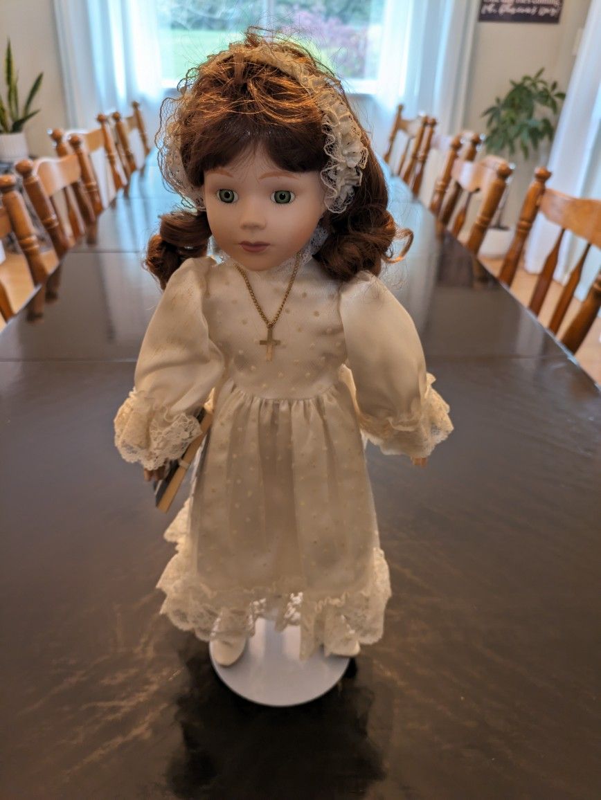 Collector Porcelain Doll, Ready For Church