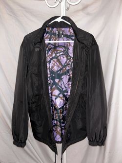 Hall of Fame Black Windbreaker Jacket Large