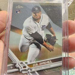Detroit Tigers Joe Jimenez '17 Topps Chrome Refractor Rookie Baseball Card 