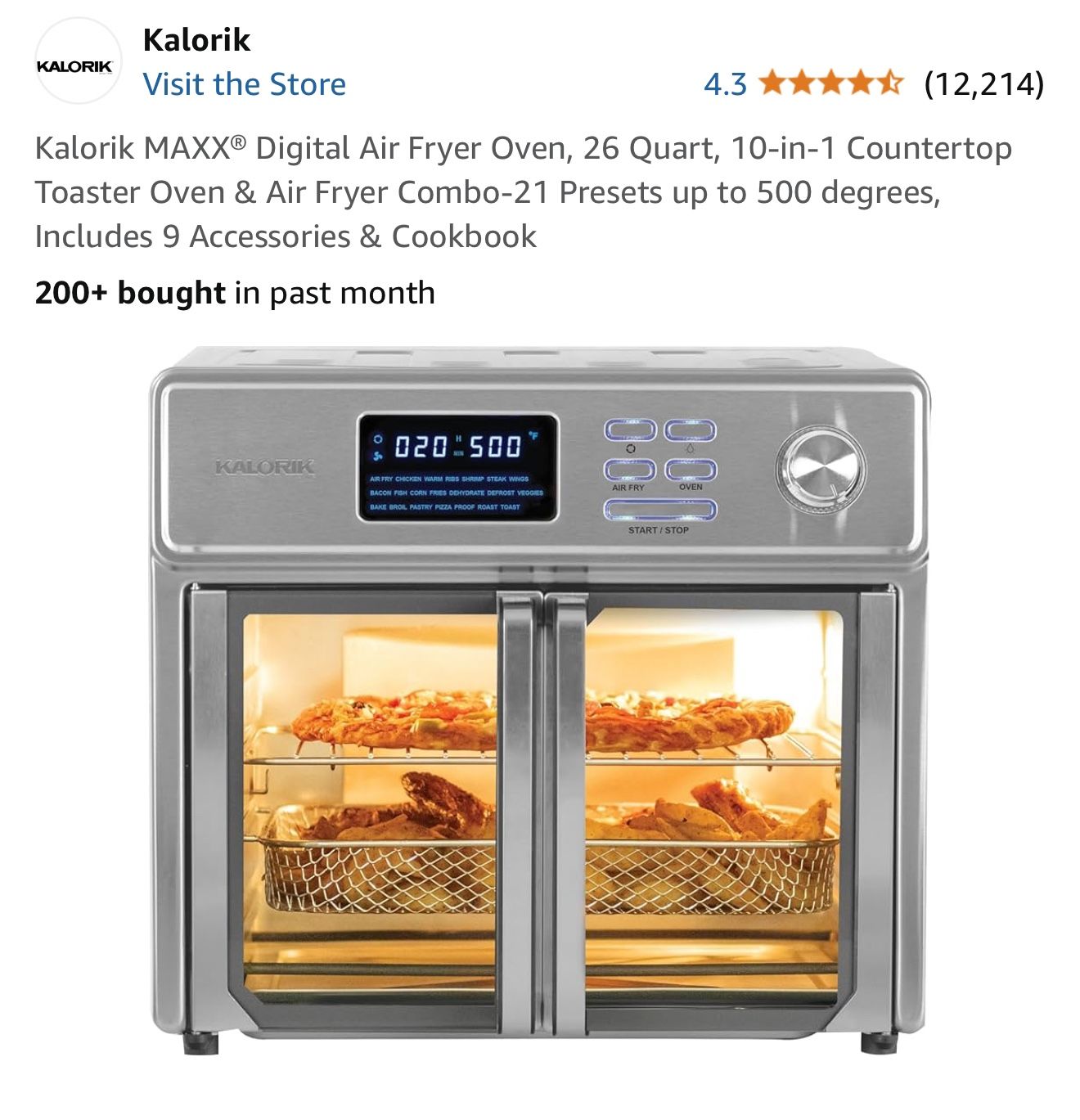 Kalorik Max Air Fryer Oven