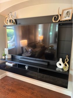 TV stand, media wall panel, console, stand