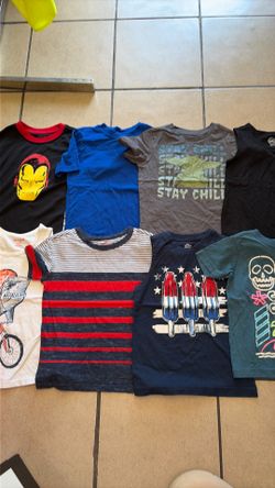 Toddler boy clothes size 4/5 shirt bundle (8pcs)