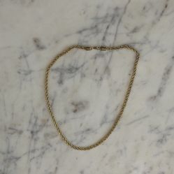 18K Gold Plated 925 Sterling Silver Chain Necklace – 20” Length, 4.5mm Thickness