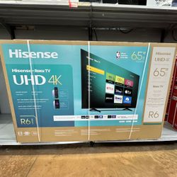 65” Hisense Smart 4k Led Uhd Tv Roku 