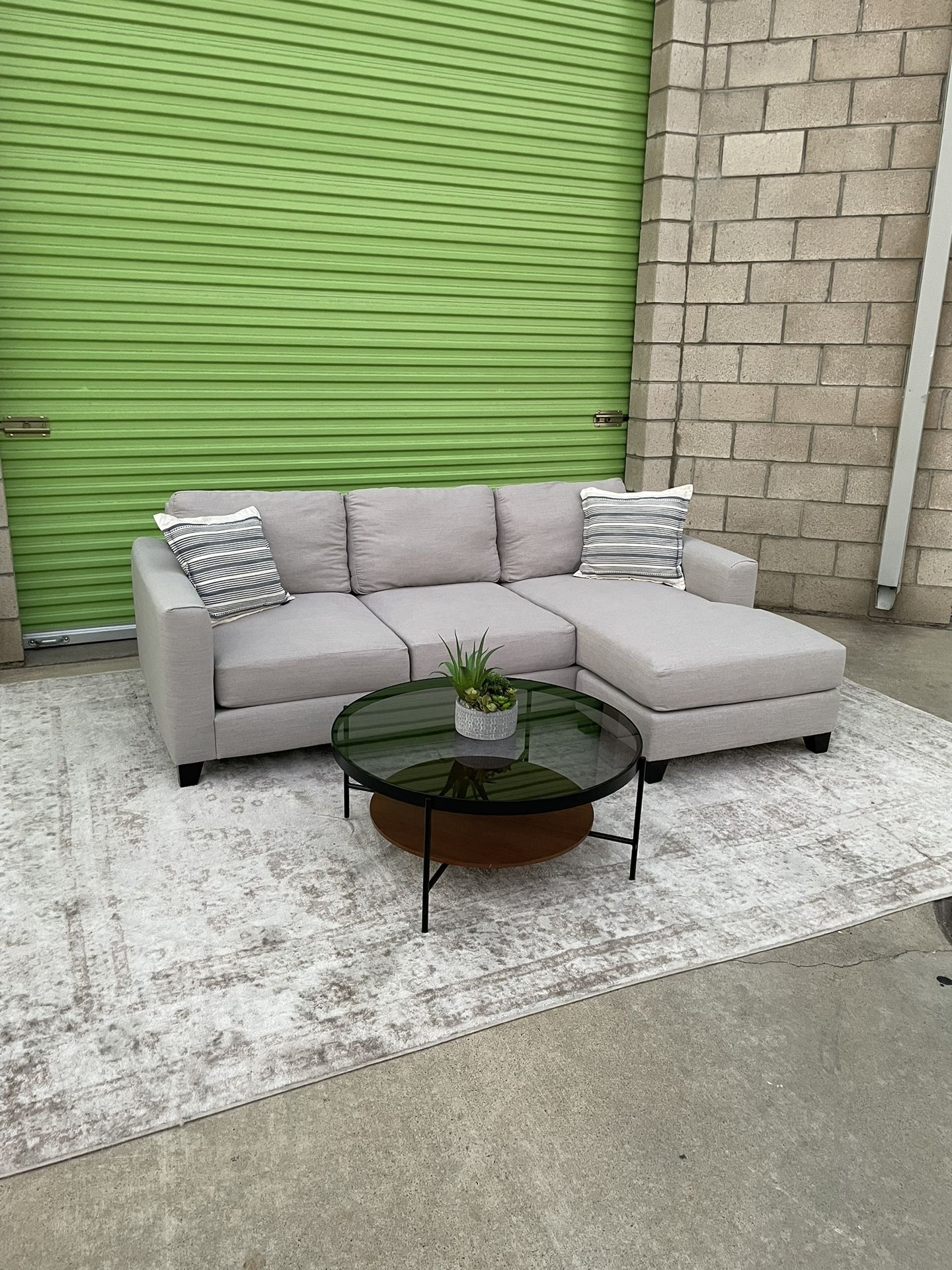 *Free Delivery* Gray Sectional Couch Sofa Reversible Chaise