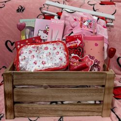 hello kitty valentine’s day basket 