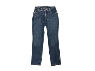 Lee Instantly Slims Relaxed Fit Straight Leg High Rise Jeans Womenโs Size 8