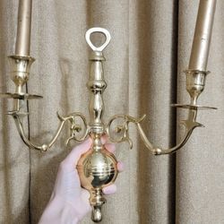 Antique Brass Sconce/ Candle Holder