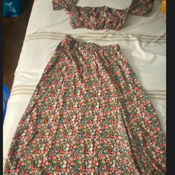 Crop Top & Skirt Set