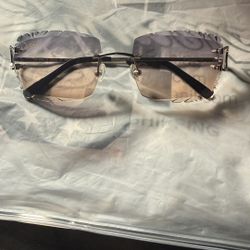 Purple and Orange Cartier Diamond Cut Glasses