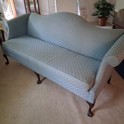 Camel Back Tuxedo Sofa