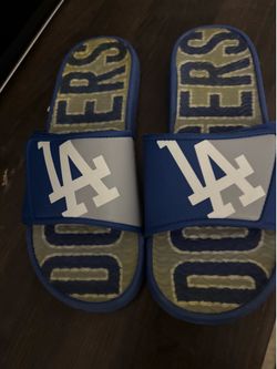 LA Dodgers Slides Sandals - Blue & Gray - Men's/Women's
