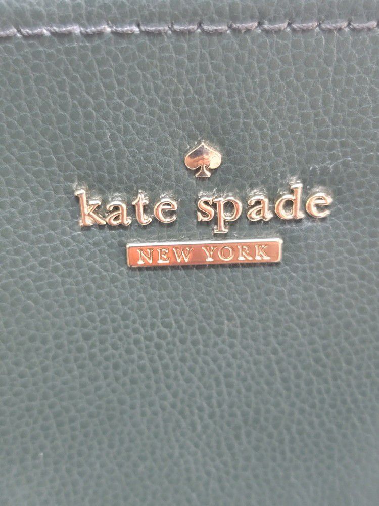 Kate Spade Green Leather Satchel Bag Purse Handbag