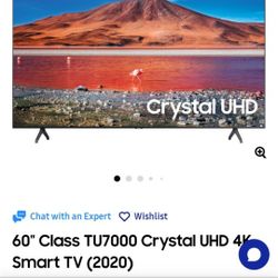 60 Inch Samsung  Smart Tv.  2020 