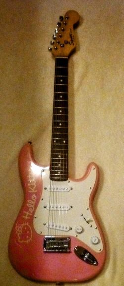 Vintage Hello Kitty Fender Squire Mini 