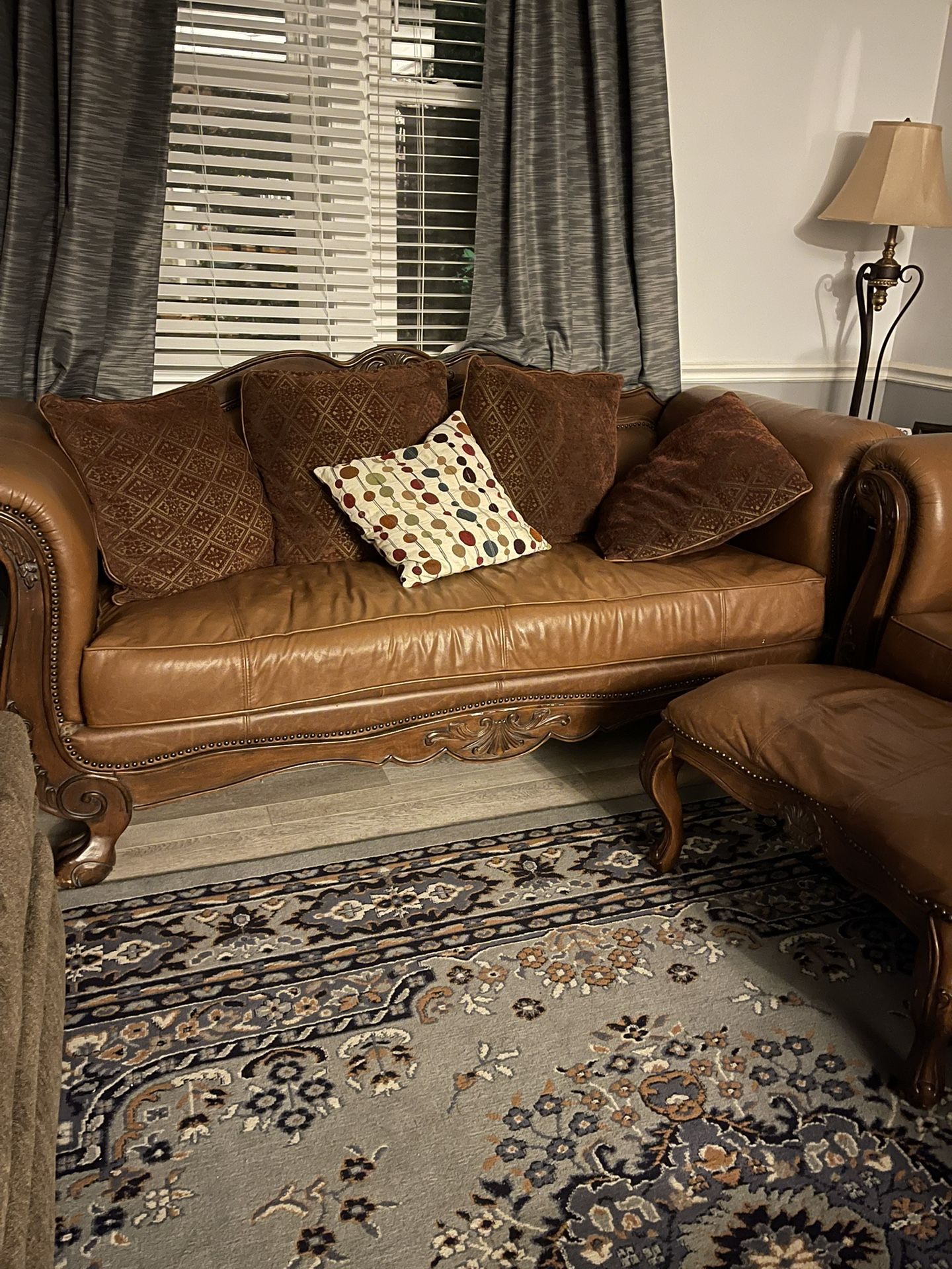 Oversized Couch, Loveseat And Two Ottoman
