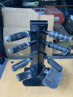 Motorcycle Grips and Pegs Display plus