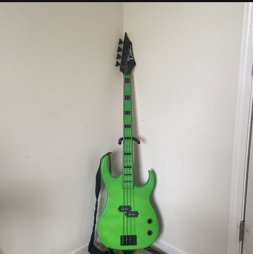 dean guitar lime green