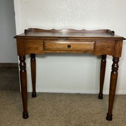 Vintage Solid Wood Desk/Entry Table with Drawer