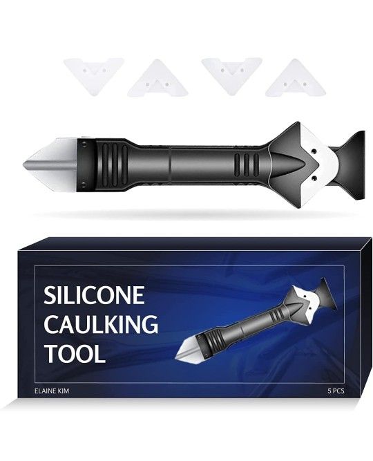 Caulking Tools silicone caulking tool Silicone Sealing Finishing Tool Kit stainless steelhead Great tools for Kitchen Bathroom Window Sink Joint Grout