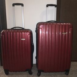 Samsonite Luggage Set Red/Black Spinner Wheels