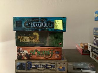 $15/each Board Games Mysterium/Betrayal at House on Hill/Sheriff of Nottingham/Dominion