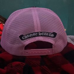 Pink Chromes Hearts Hat 