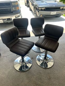 Swivel Upholstered Coffee Leather Adjustable Height Counter Bar Stool with Metal Frame