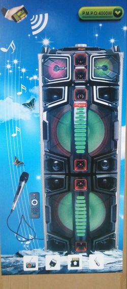 Bluetooth speaker SD card,slot USB port,FM radio,microphone included for karaoke