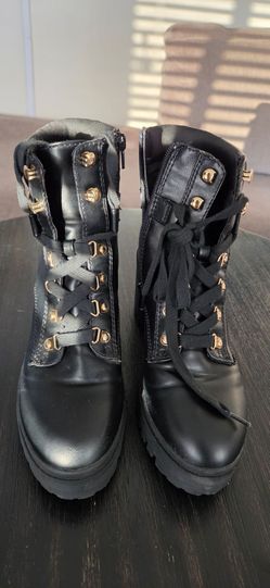 Wild Pair Black Combat Boots