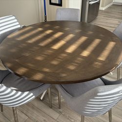Dining Set ( 54 inch round Table + 5 living spaces chairs)
