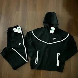 Nike Men's Tech Fleece Black Reflective FULL SET