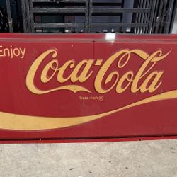 VINTAGE VERY LARGE COCA-COLA SIGN 86" x 33.5"