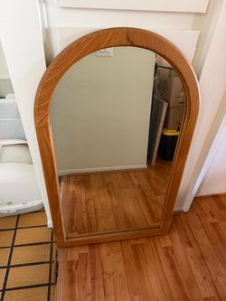 Oak mirror