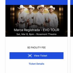  2 Marca Registrada tickets 