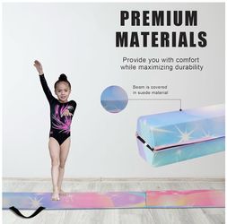 9.8FT Folding Gymnastics Balance Beam – 59” Folded Portable Training Beam